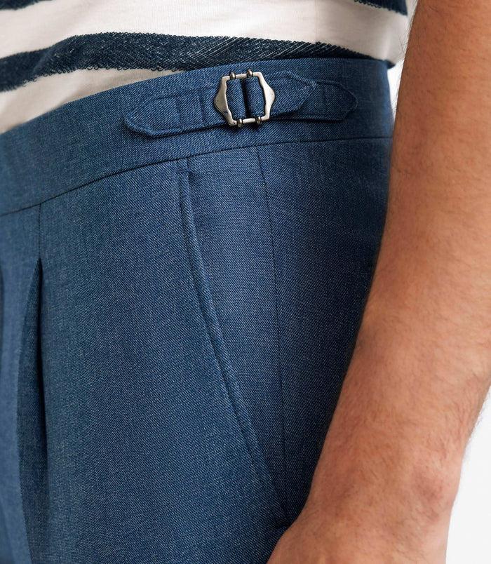 Izac Pantalon Ville Séparable Bleu Effet Denim