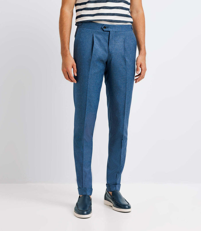 izac Pantalon ville séparable bleu effet denim