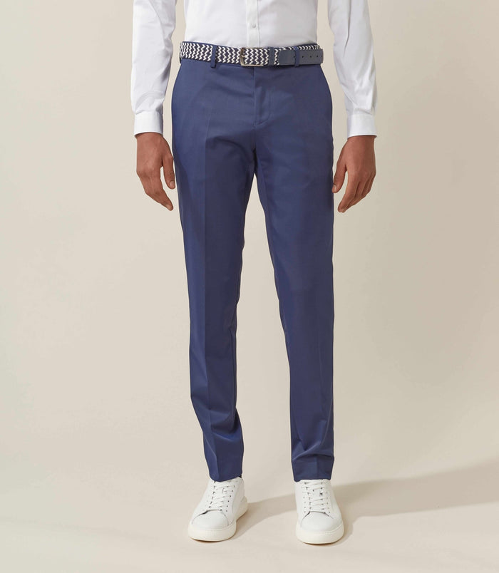 izac Pantalon ville tissu bleu "Inaco"