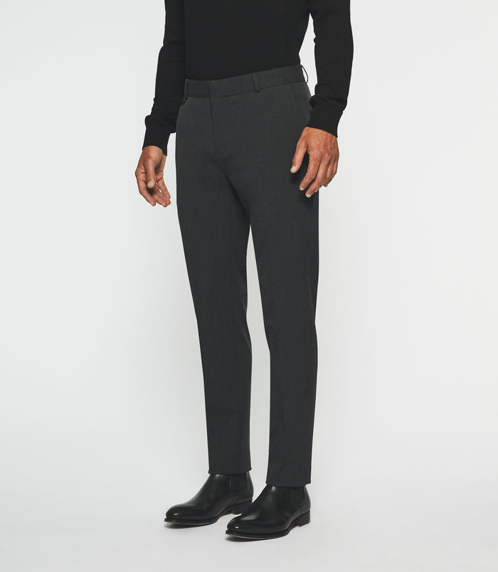 izac Pantalon ville uni bi-stretch gris moyen FAOR