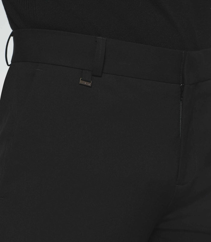 Izac Pantalon Ville Uni Bi-stretch Noir FAOR