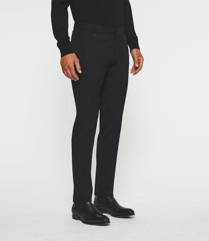 izac Pantalon ville uni bi-stretch noir FAOR