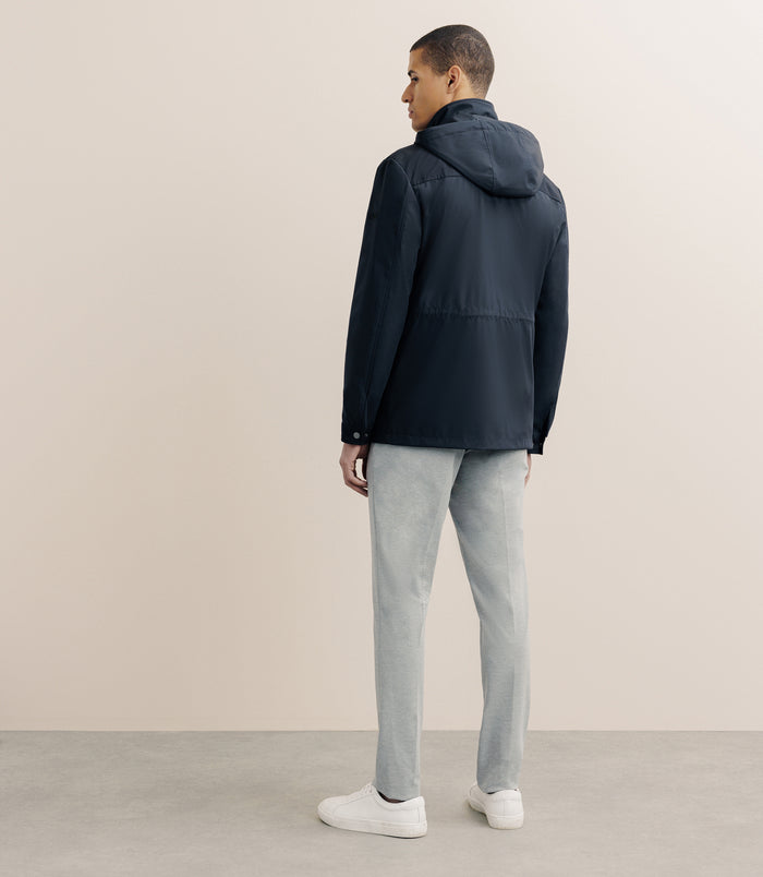 Izac Parka Avec Capuche Amovible Marine