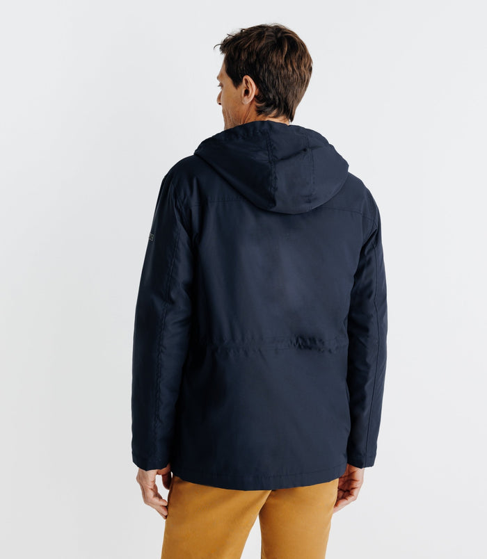 Izac Parka Avec Capuche Marine