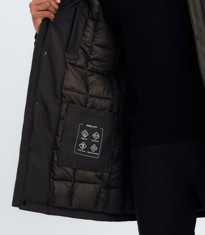 Izac Parka Avec Patch Kaki