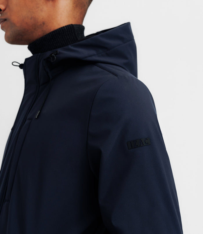 Izac Parka Col Montant Marine