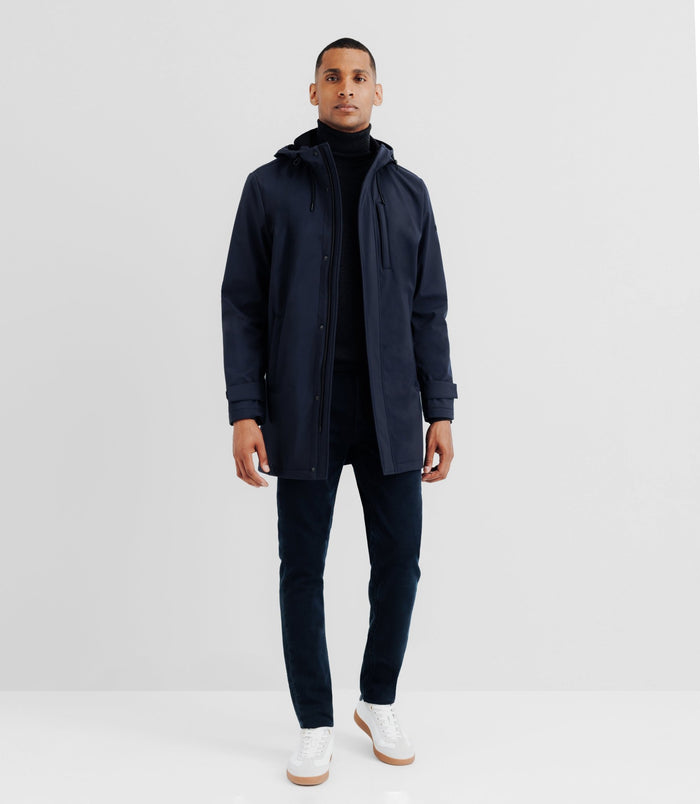 izac Parka col montant marine