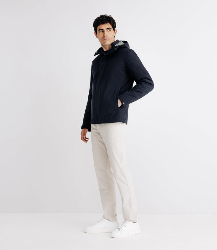 izac Parka courte avec col montant marine