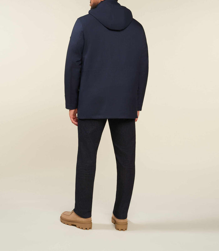 Izac Parka Légère à Capuche Amovible Marine ISORBT