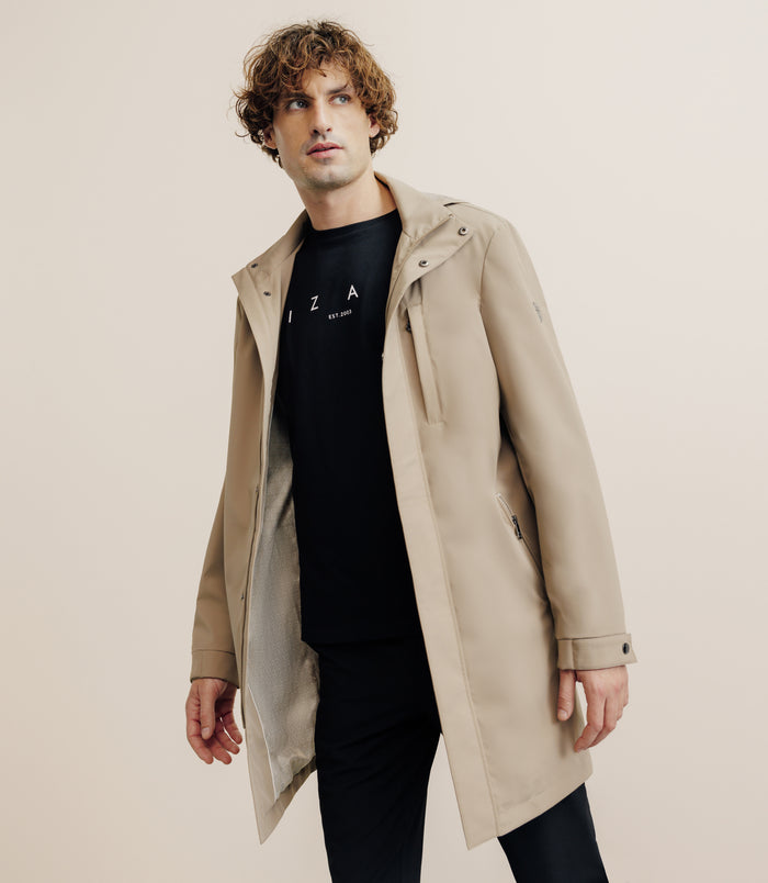 Izac Parka Longue Et Légère Beige