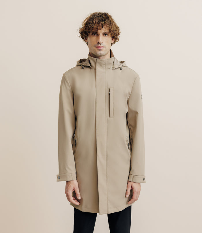Izac Parka Longue Et Légère Beige