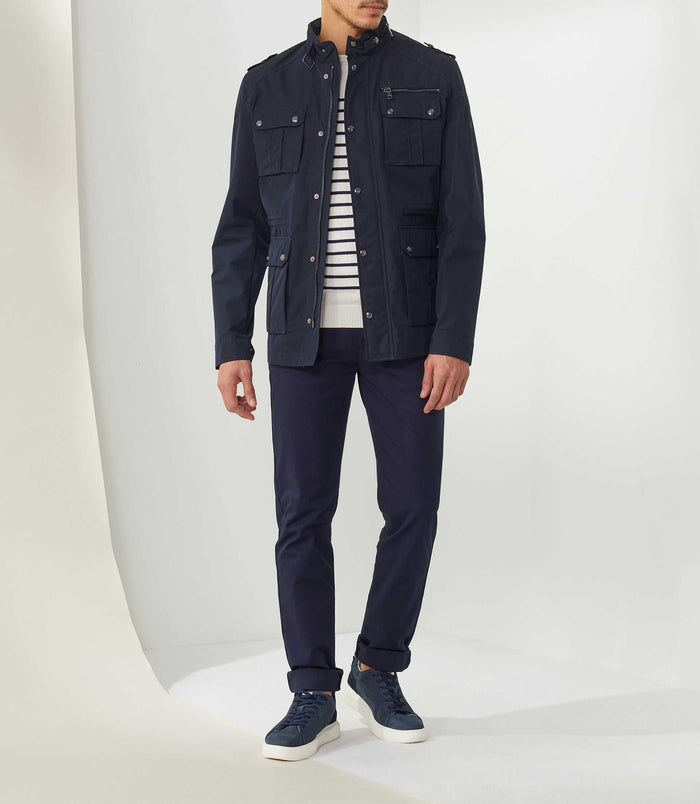 izac Parka multipoche bleu marine "Connu"