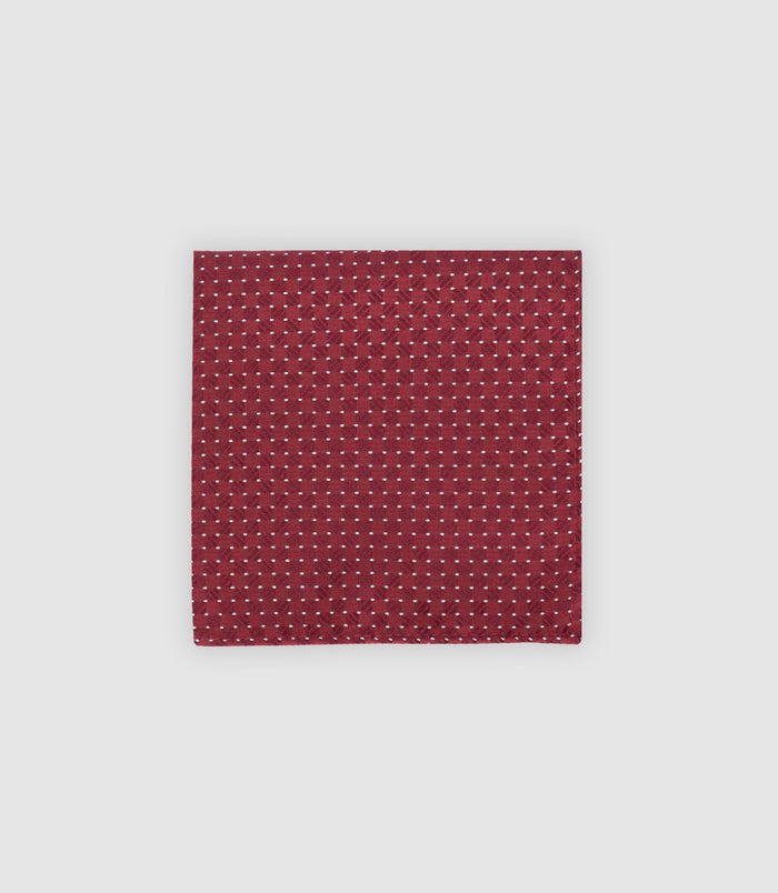 izac Pochette en soie bordeaux
