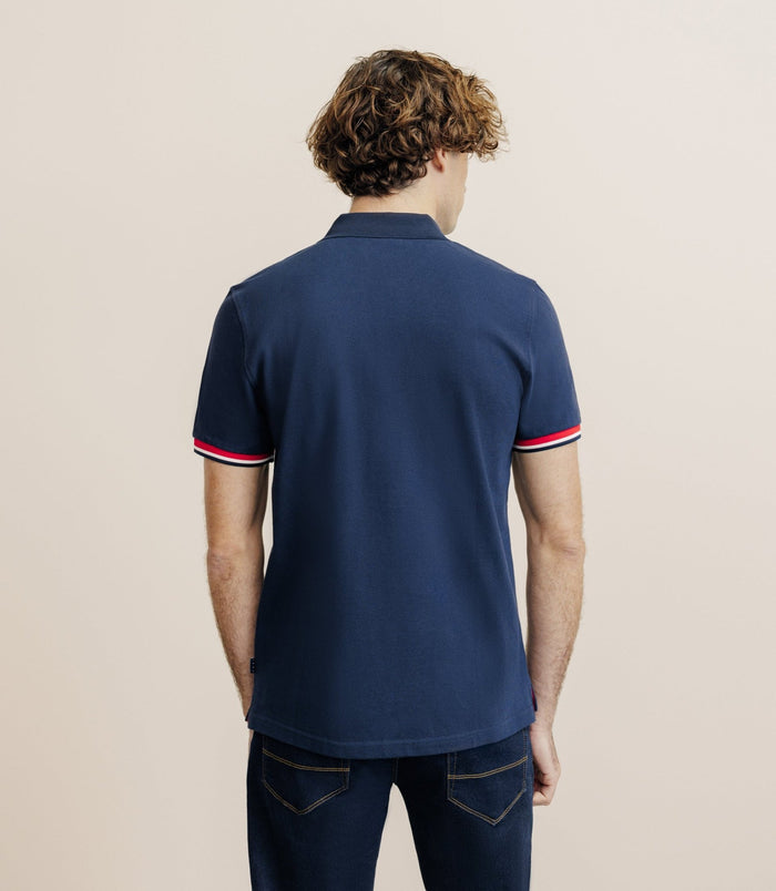 Izac Polo à Contraste Marine