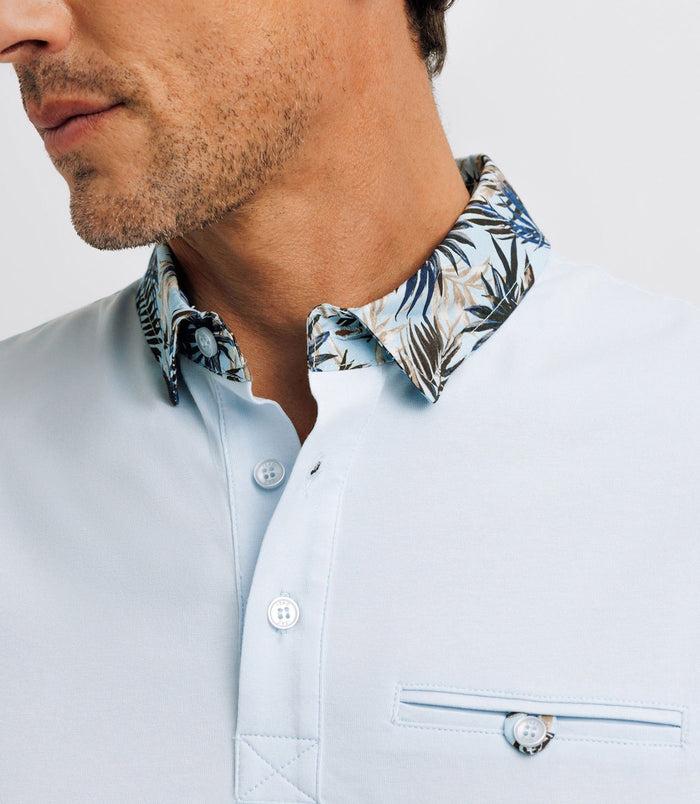 Izac Polo Avec Broderie Bleu Ciel