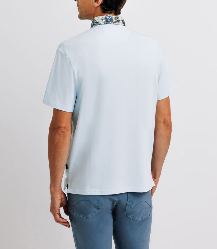 Izac Polo Avec Broderie Bleu Ciel