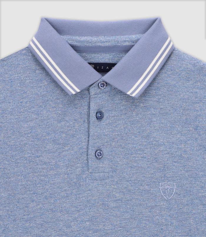 Izac Polo Avec Broderie Ciel