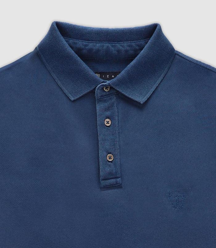 Izac Polo Avec Broderie Indigo