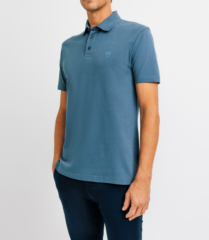 Izac Polo Avec Broderie Indigo