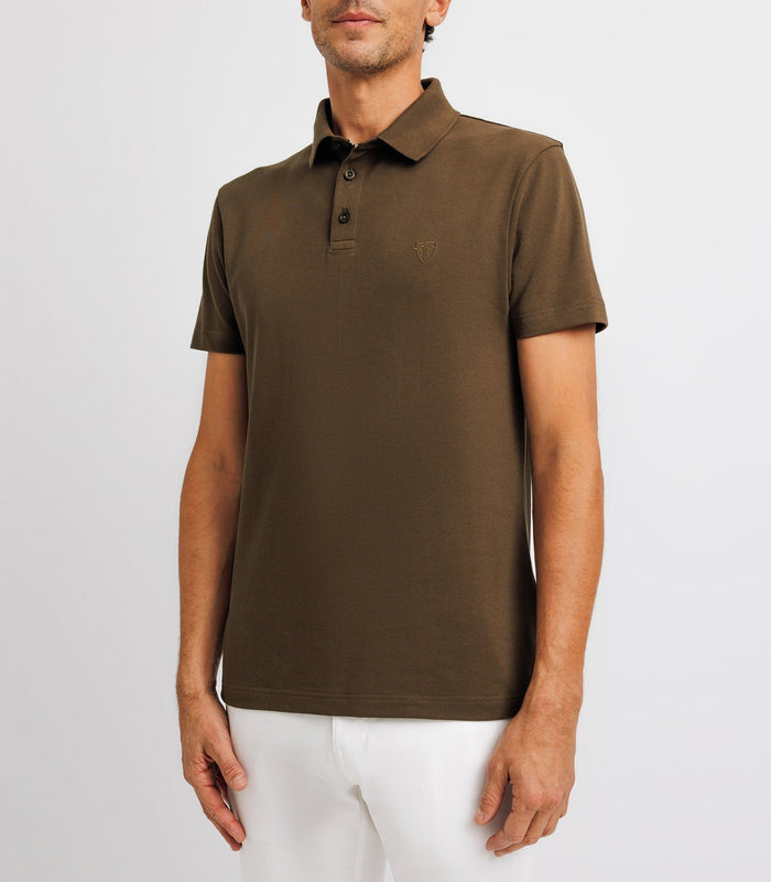 Izac Polo Avec Broderie Kaki