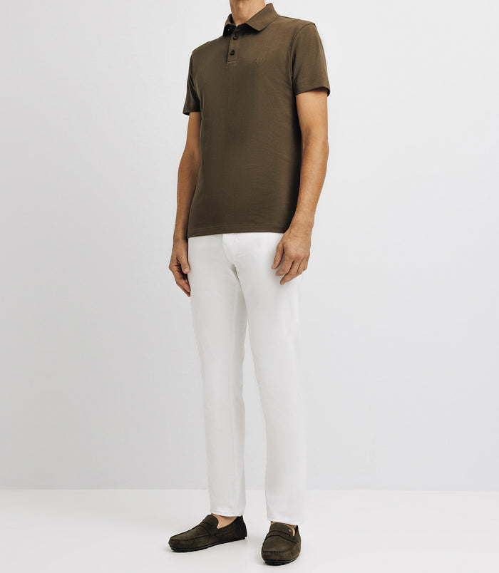 izac Polo avec broderie kaki