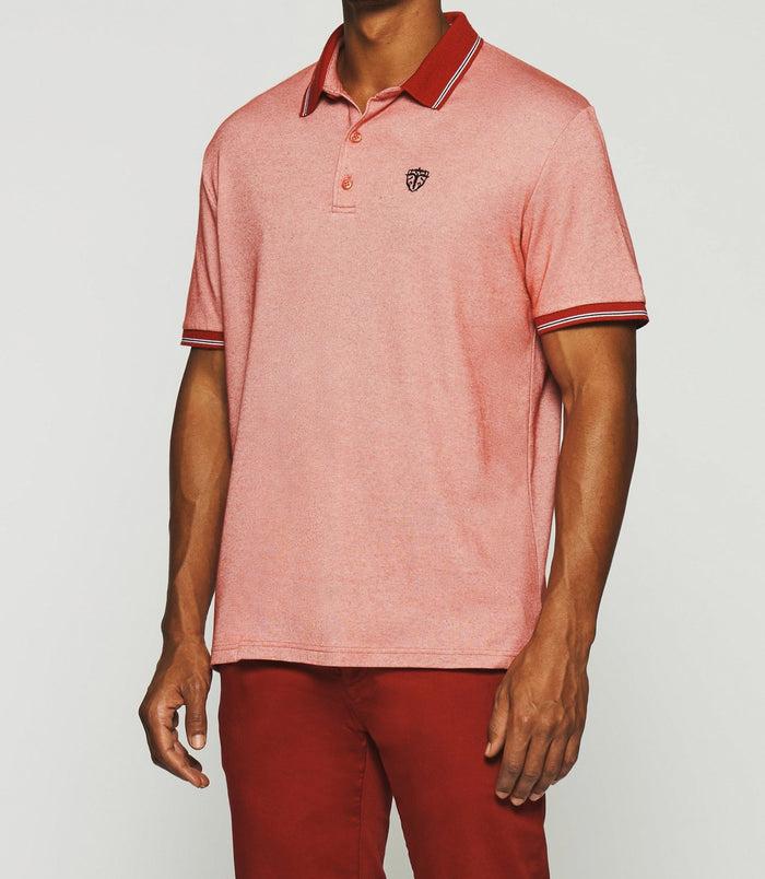 Izac Polo Avec Broderie Rouge Chiné GUYOT