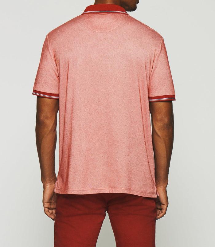 Izac Polo Avec Broderie Rouge Chiné GUYOT