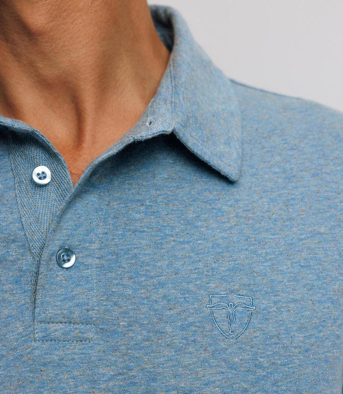 Izac Polo Avec Col Boutonné Indigo