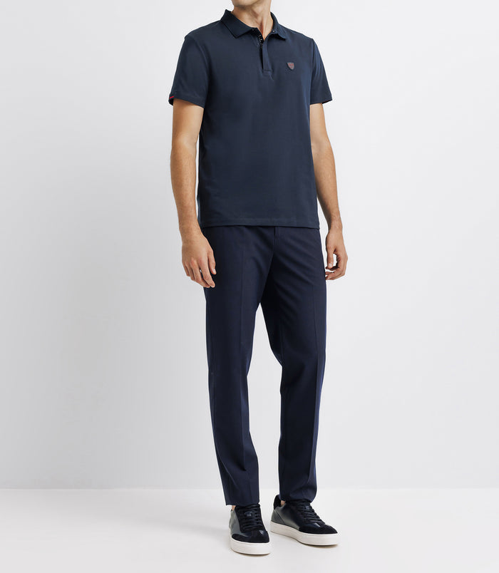 izac Polo avec patch marine