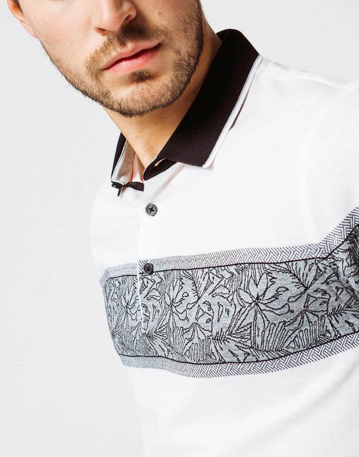 Izac Polo Blanc Floral