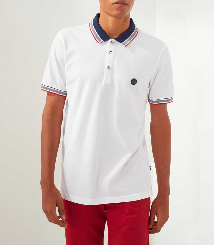 Izac Polo Blanc "Macro"