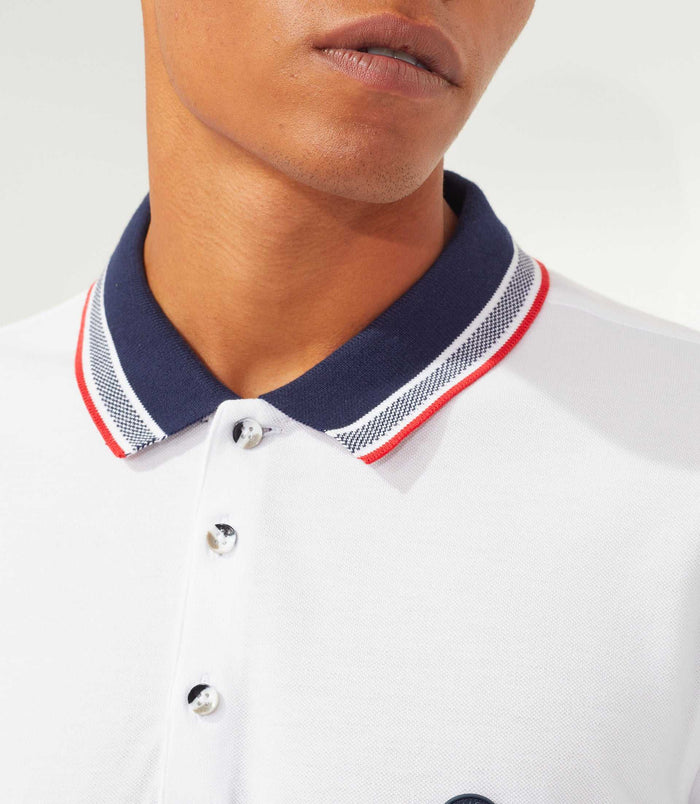 Izac Polo Blanc "Macro"