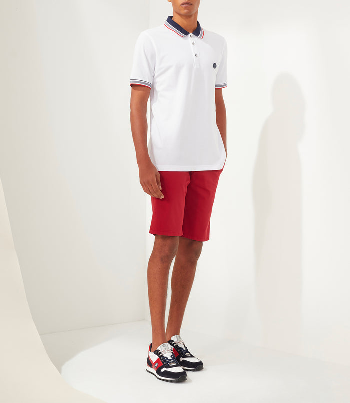 izac Polo blanc "Macro"