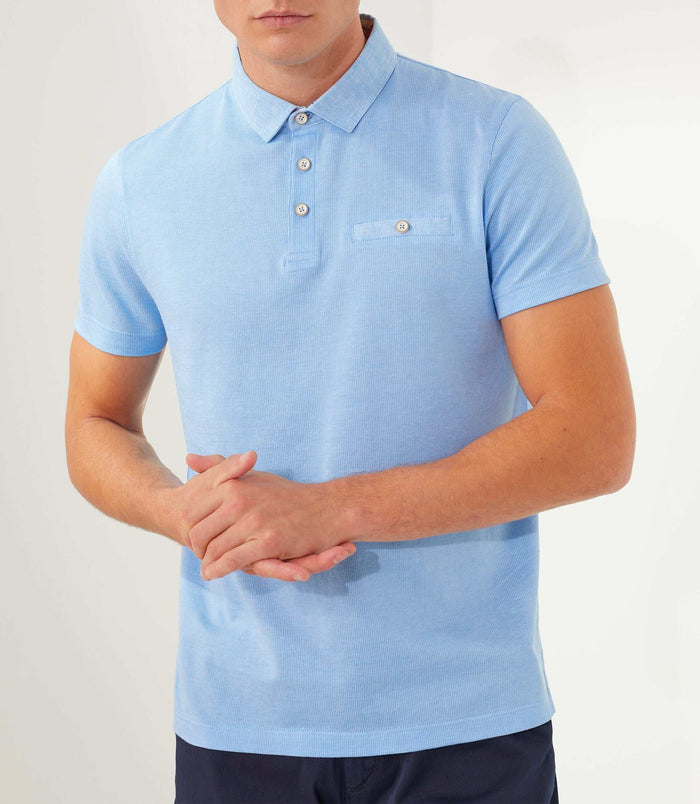 Izac Polo Bleu-ciel "Micron"