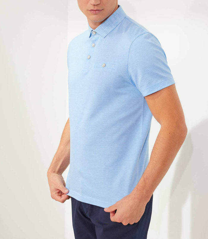 izac Polo bleu-ciel "Micron"