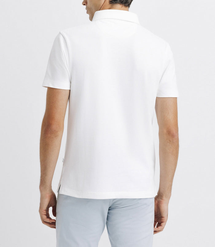 Izac Polo Boutonné Blanc