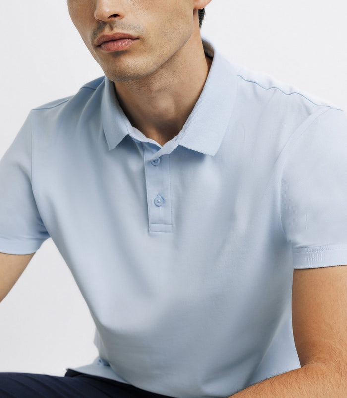 Izac Polo Boutonné Ciel