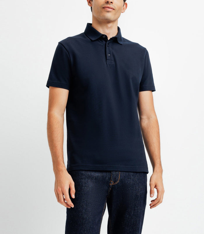 Izac Polo Boutonné Marine