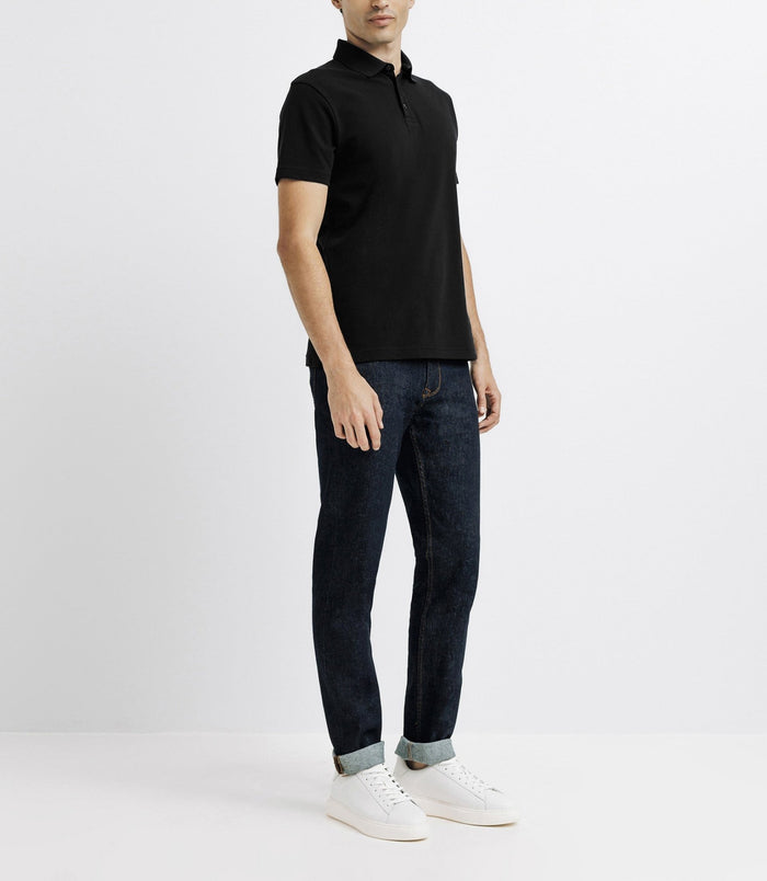 Izac Polo Boutonné Noir