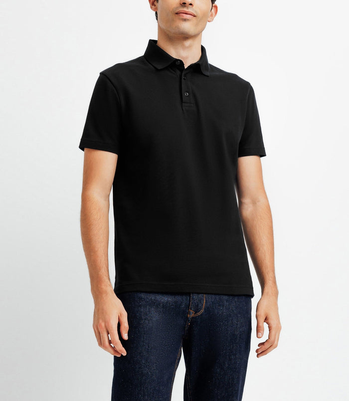 izac Polo boutonné noir