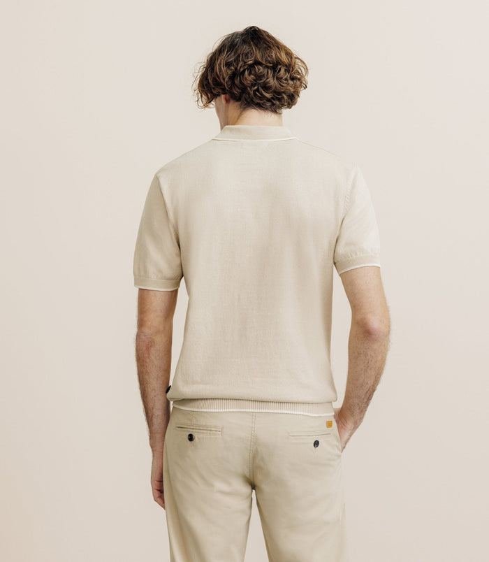 Izac Polo Col Ouvert Beige