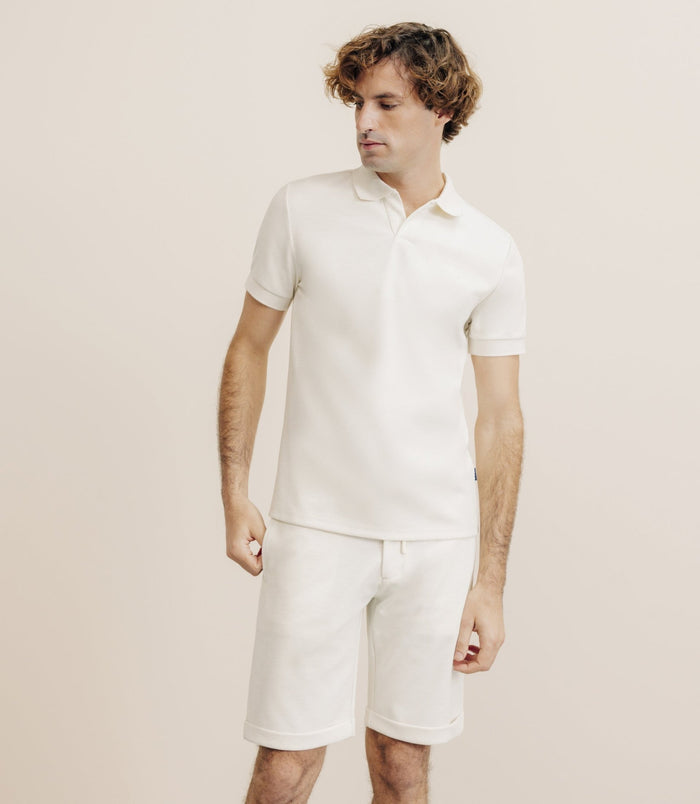 Izac Polo Col Ouvert écru