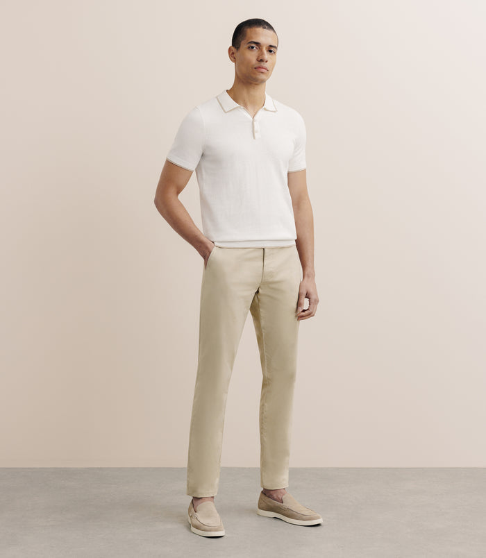 Izac Polo Col Ouvert écru