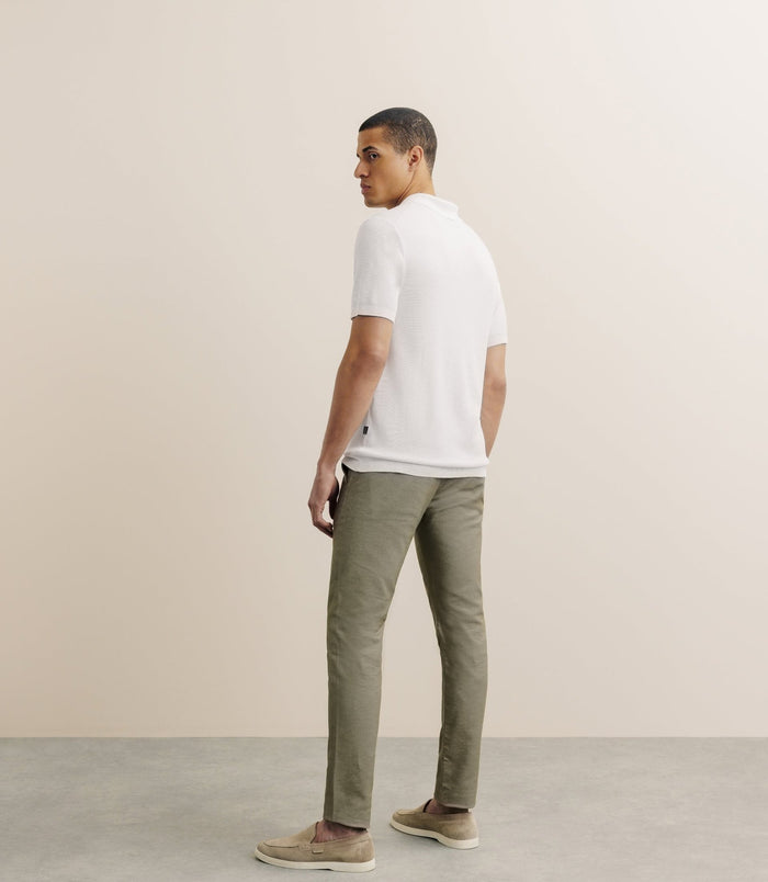 Izac Polo Col Zip écru