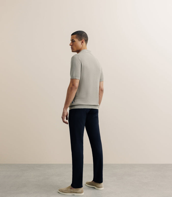 Izac Polo Col Zip Kaki