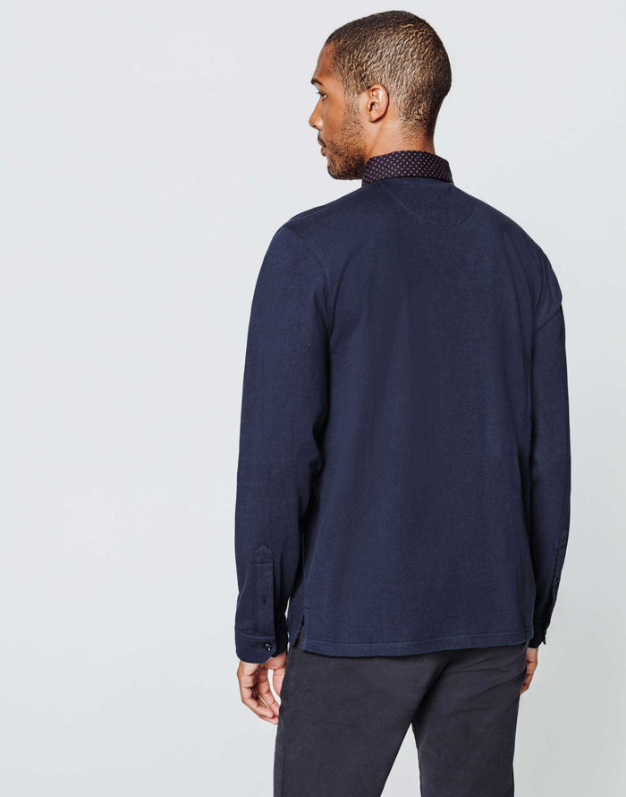 Izac Polo Coton Marine