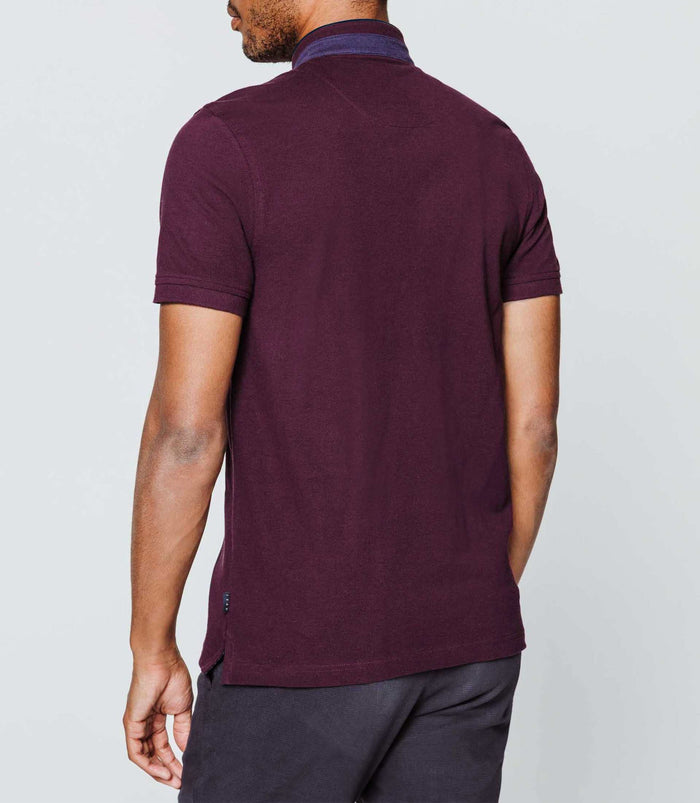 Izac Polo Coton Piqué Aubergine