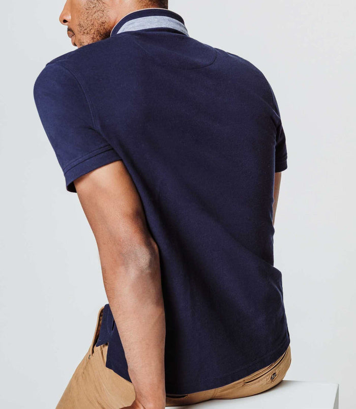 Izac Polo Coton Piqué Marine