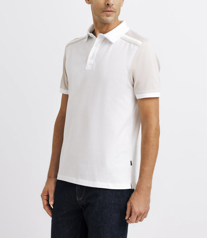 Izac Polo En Coton Avec Patch Beige