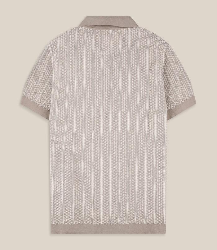 Izac Polo En Jacquard Camel